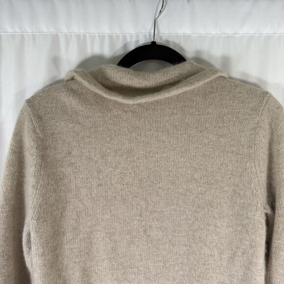 Kenar Sweater Cardigan Women's Medium Cream Rabbit Hair Lambs Wool Collared - Picture 10 of 13